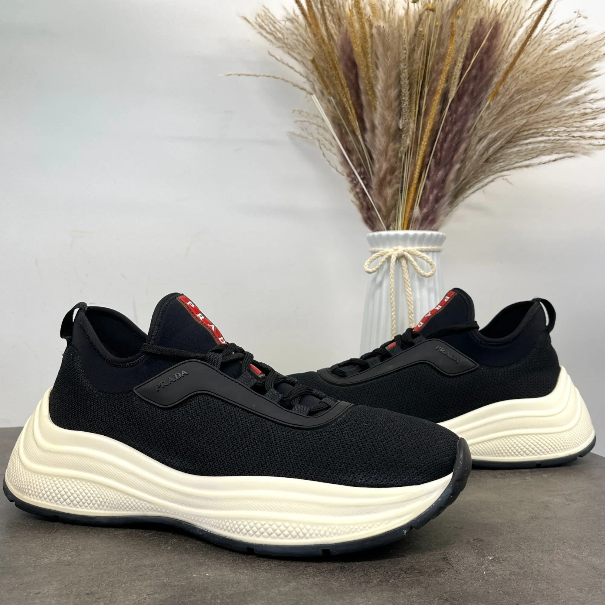 Men's Neoprene Low Trainers Black Size EU 41 / UK 7