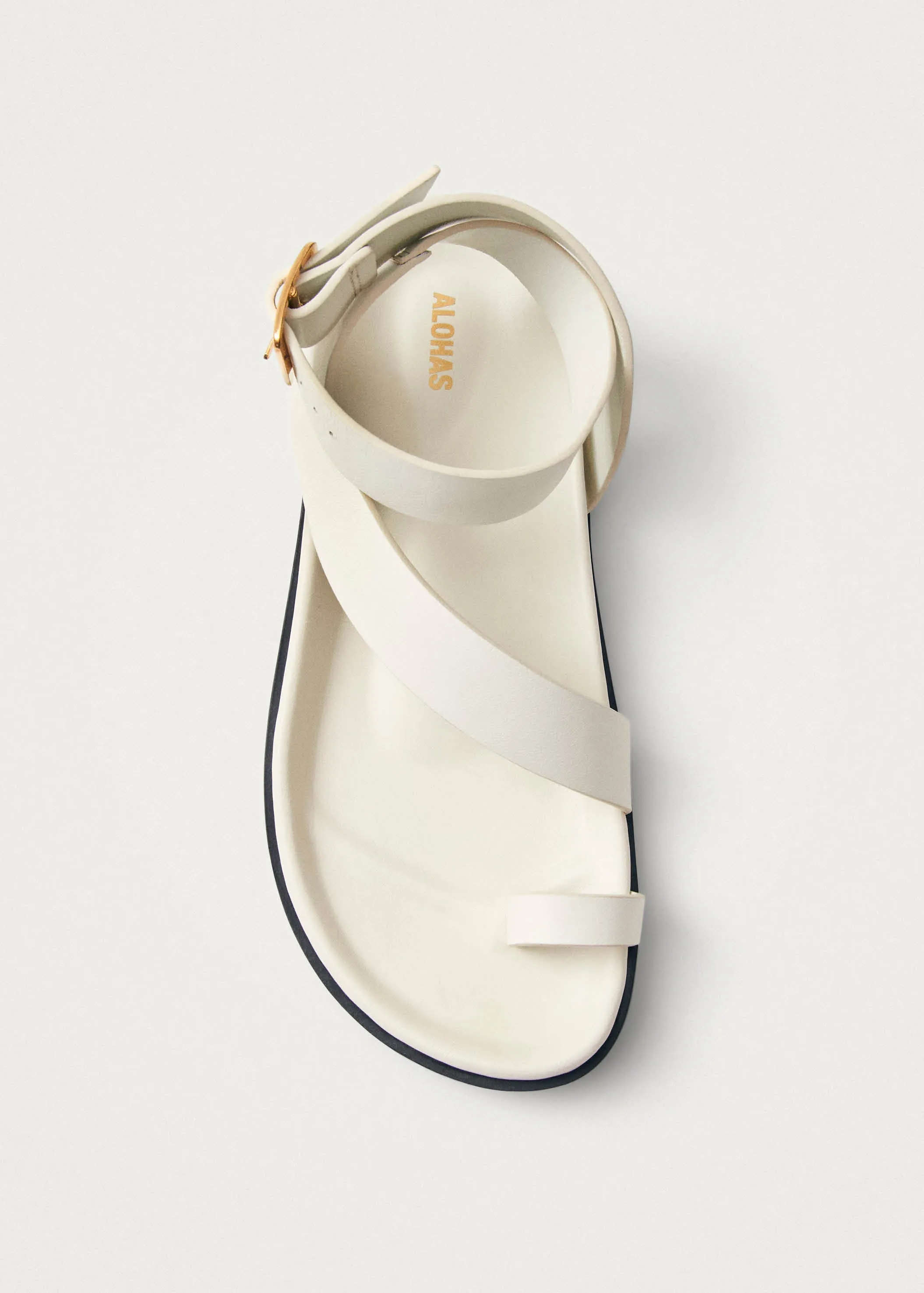 Myles White Leather Sandals