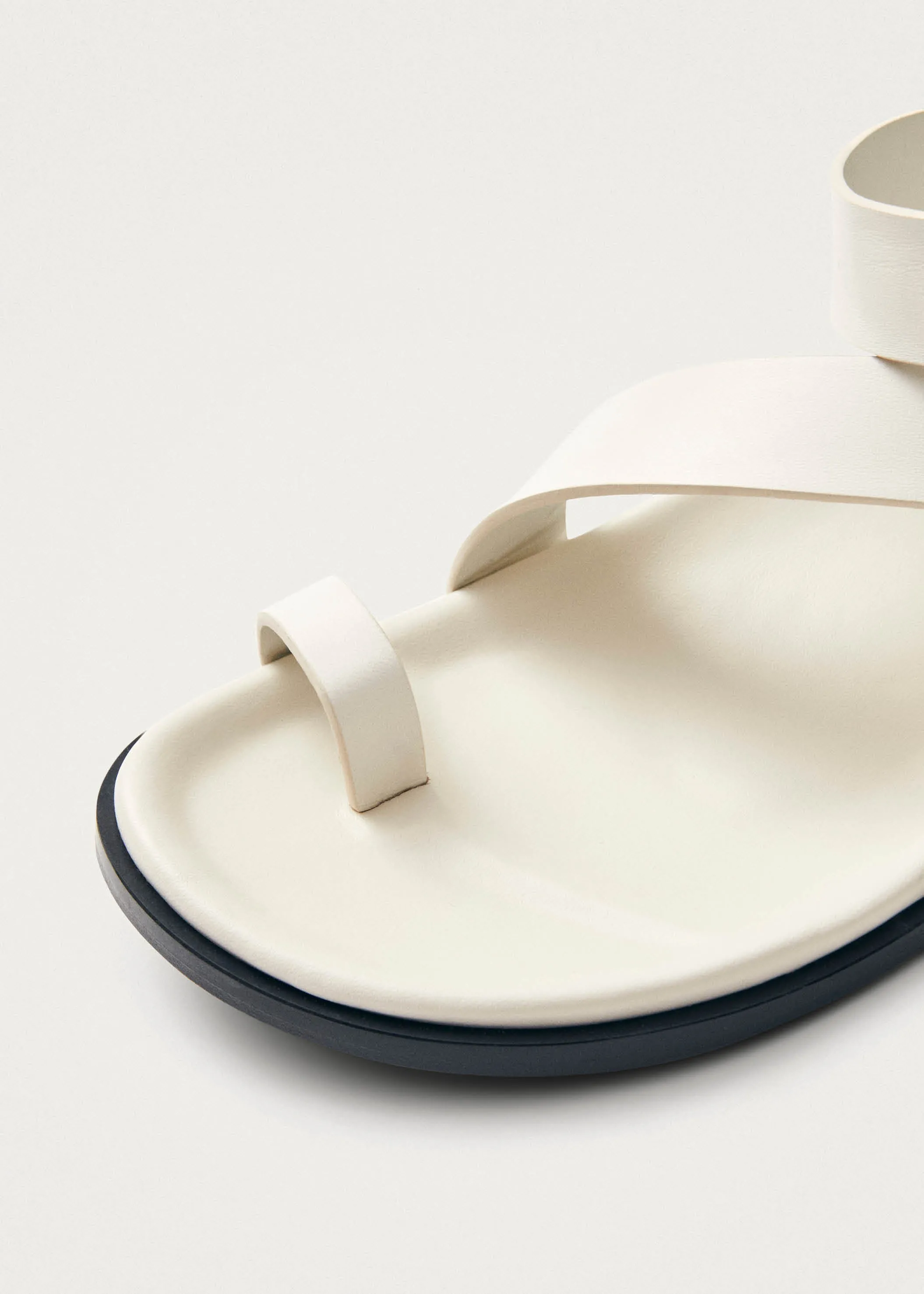 Myles White Leather Sandals