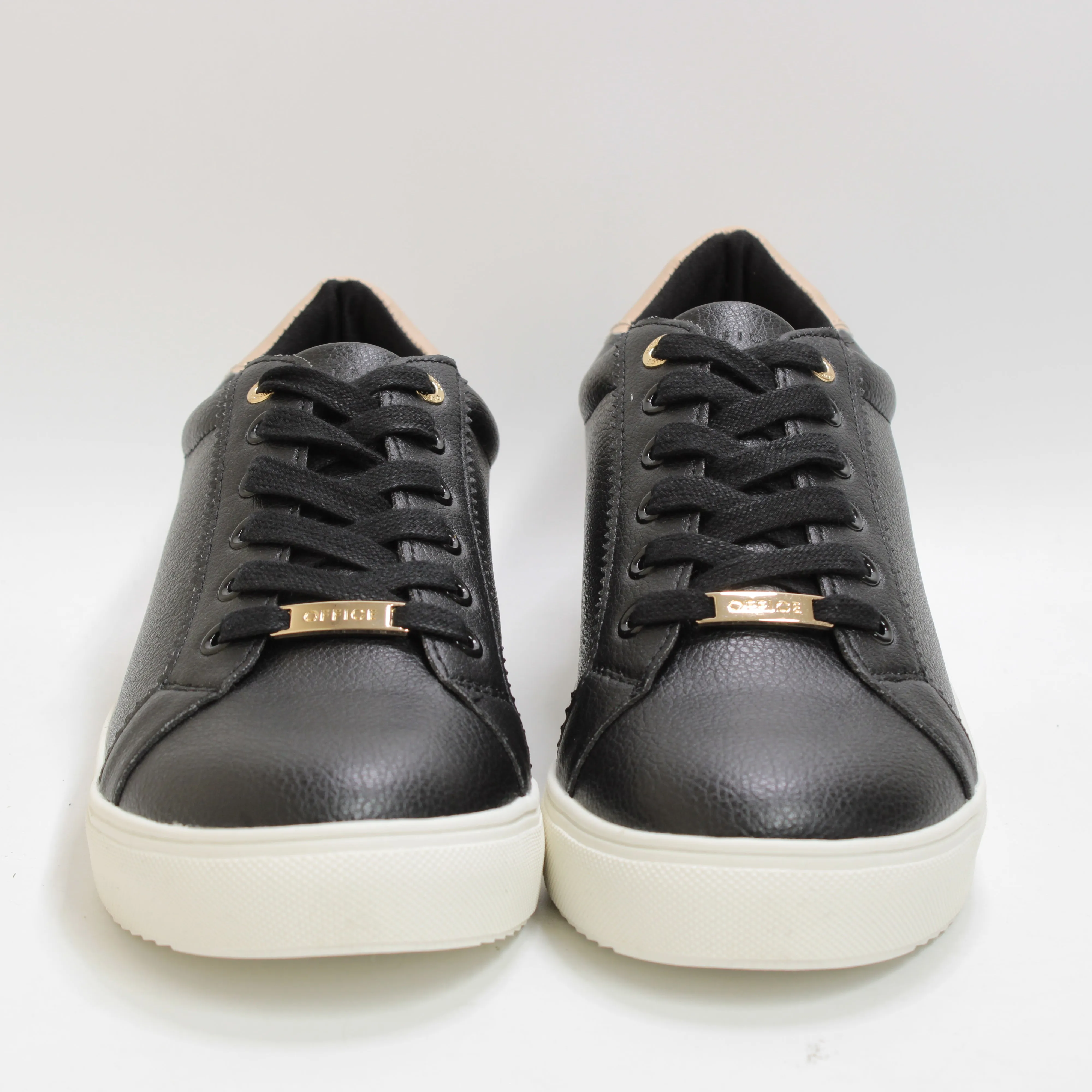 Office Famed Lace Up Cup Sole Black
