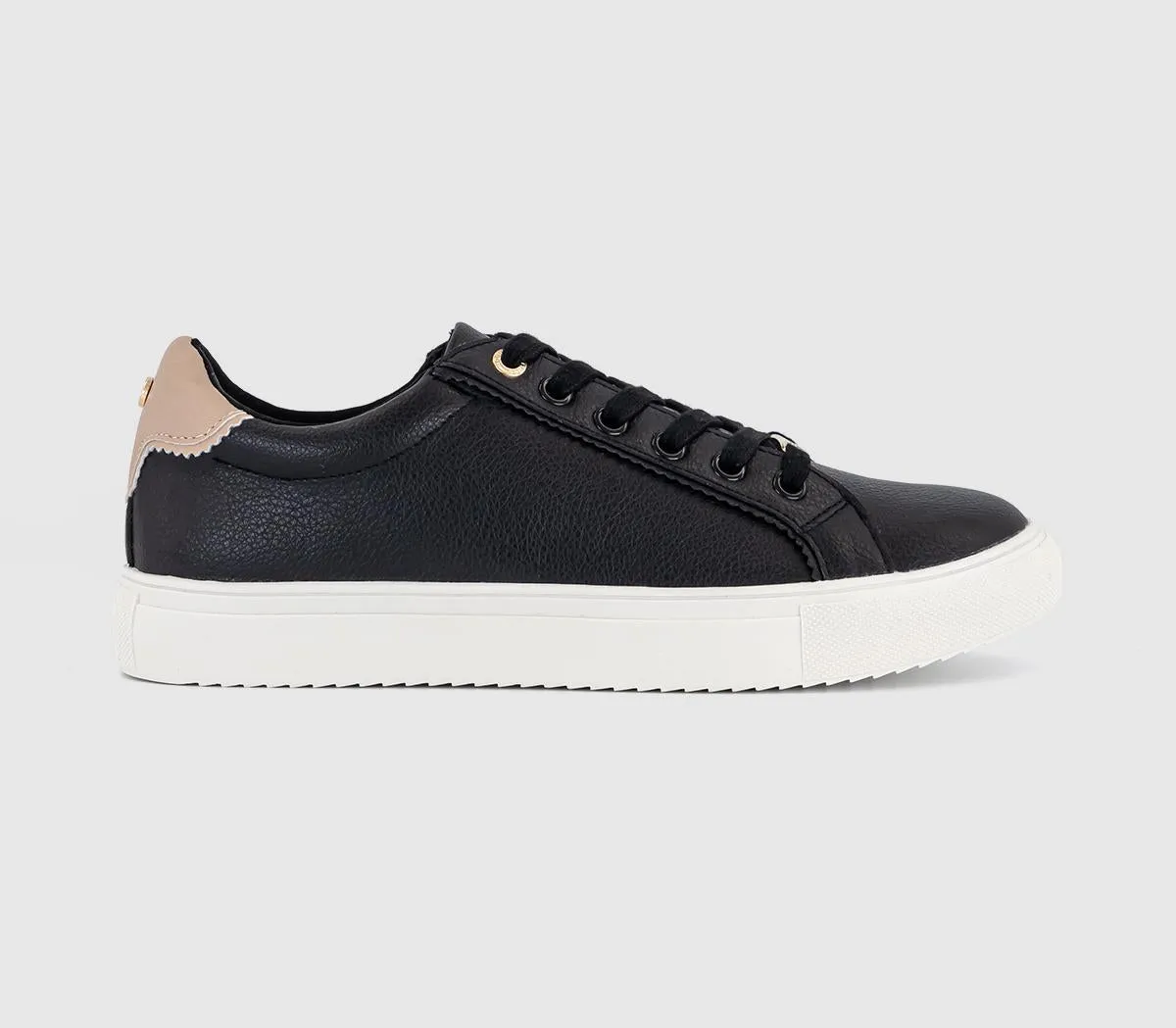 Office Famed Lace Up Cup Sole Black