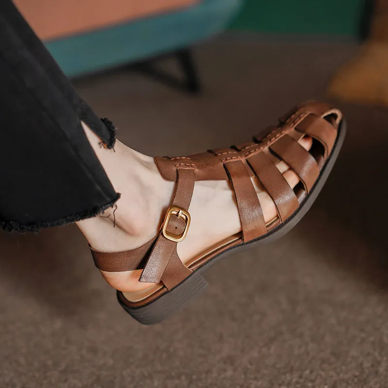 Opulessa Crocodile Pattern Sandals