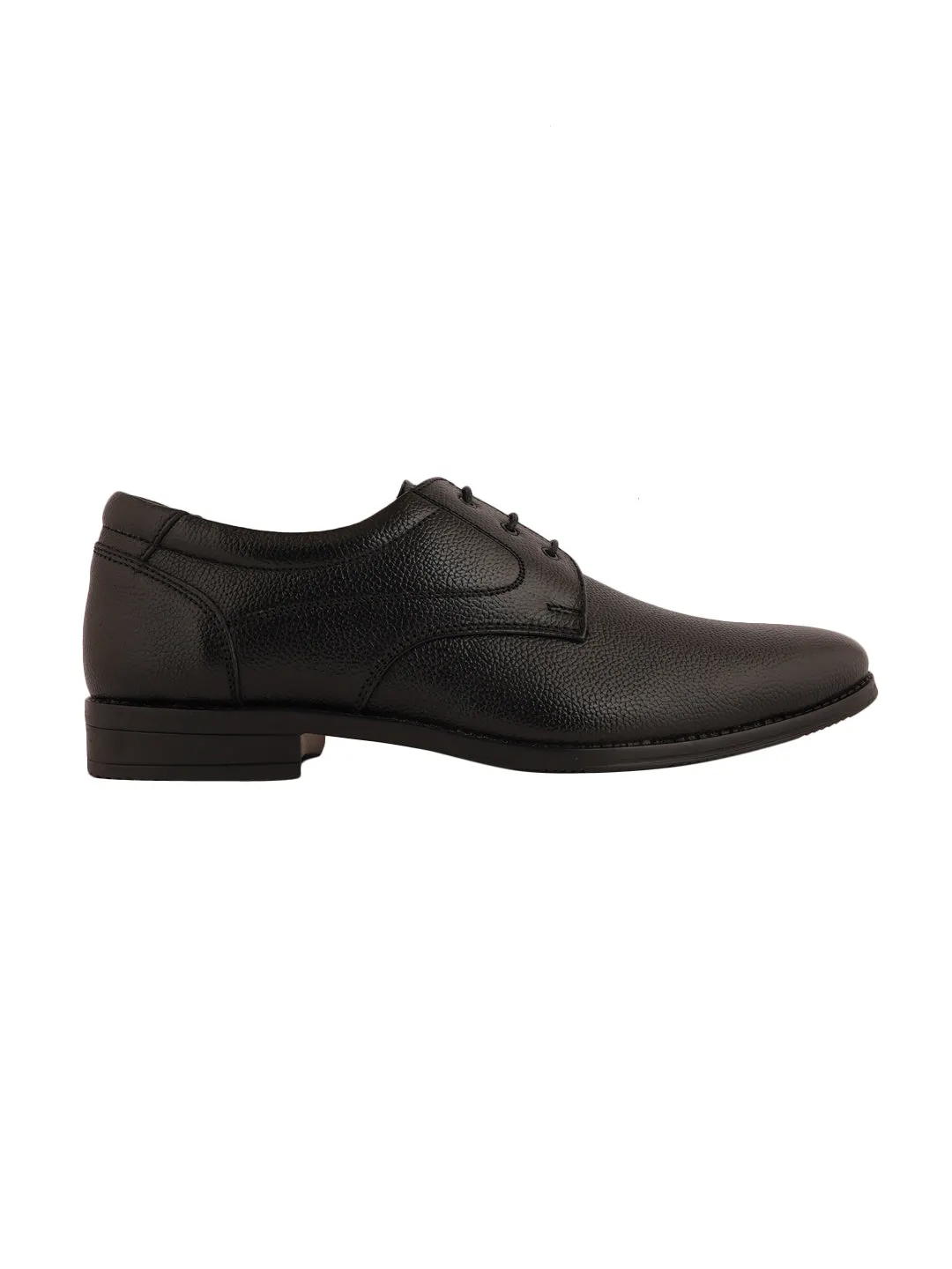 Pelle Albero Black Formal Lace Up Derby For Men