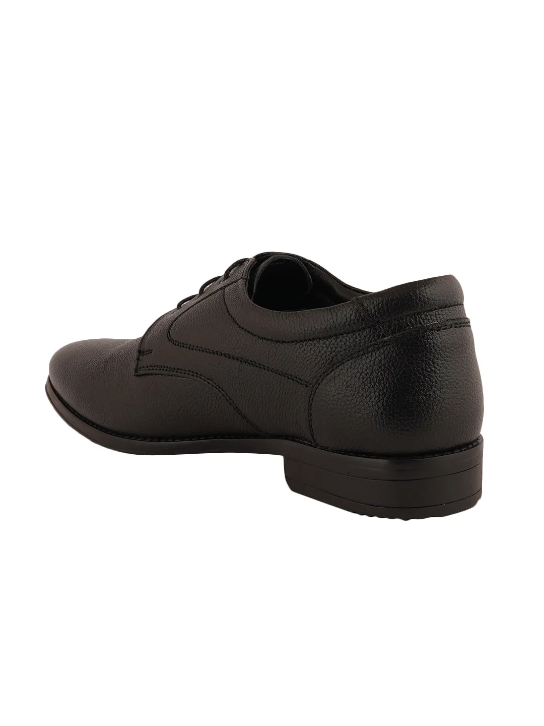 Pelle Albero Black Formal Lace Up Derby For Men