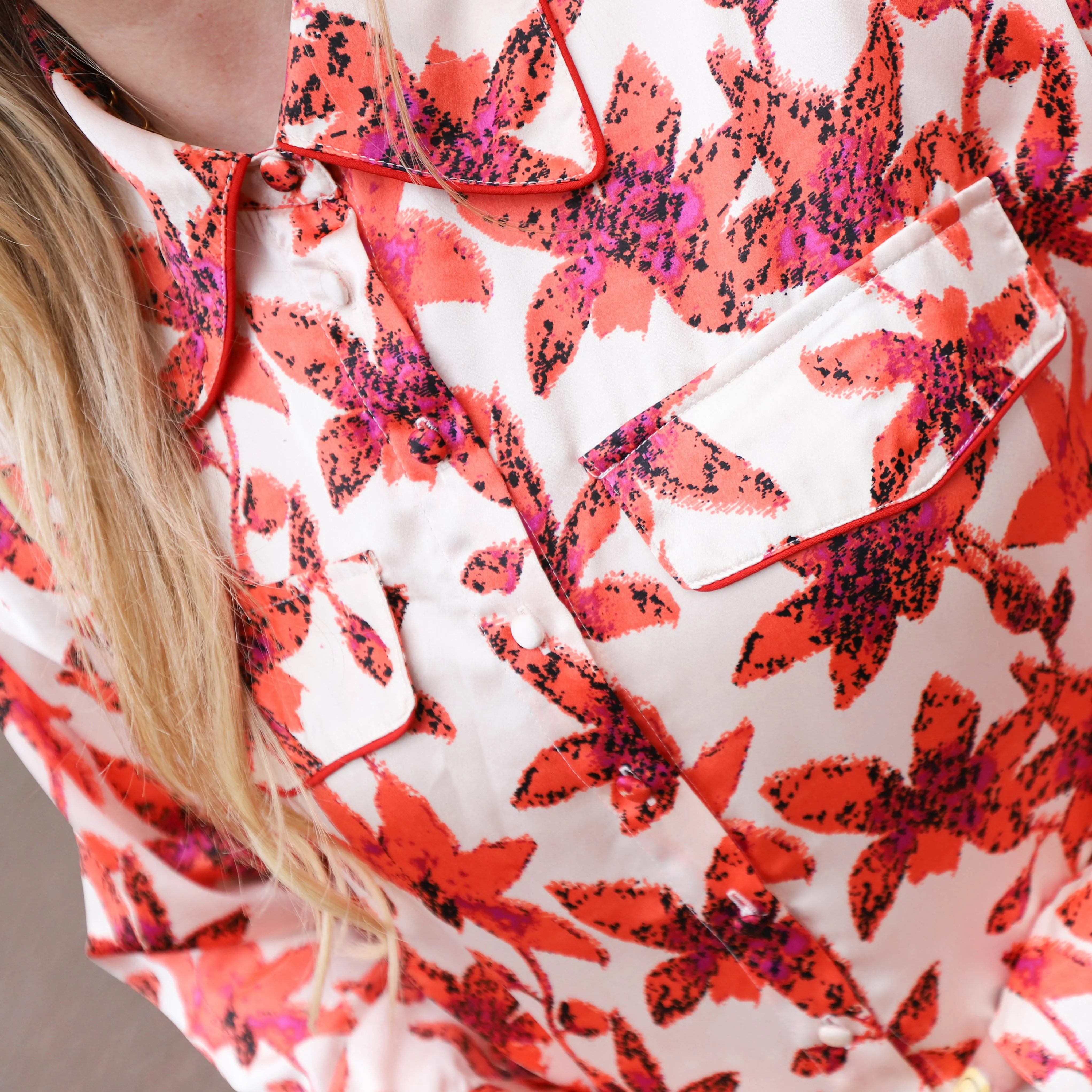Refined Department printed blouse Freya red