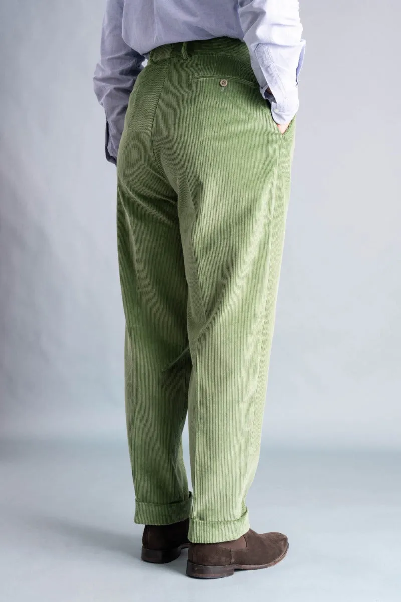 Sage Green Stancliffe Corduroy Trousers