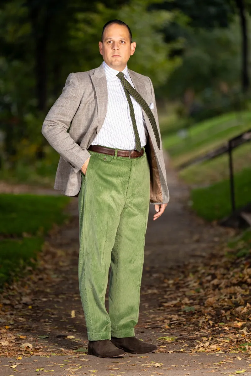 Sage Green Stancliffe Corduroy Trousers