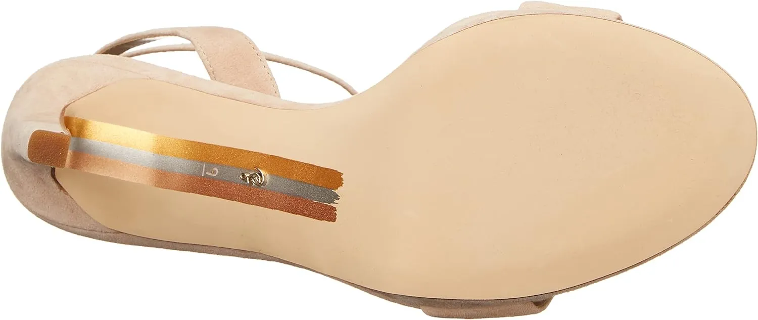 Sam Edelman Jade Cappuccino Stiletto Heel Open Toe Ankle Strap Heeled Sandals