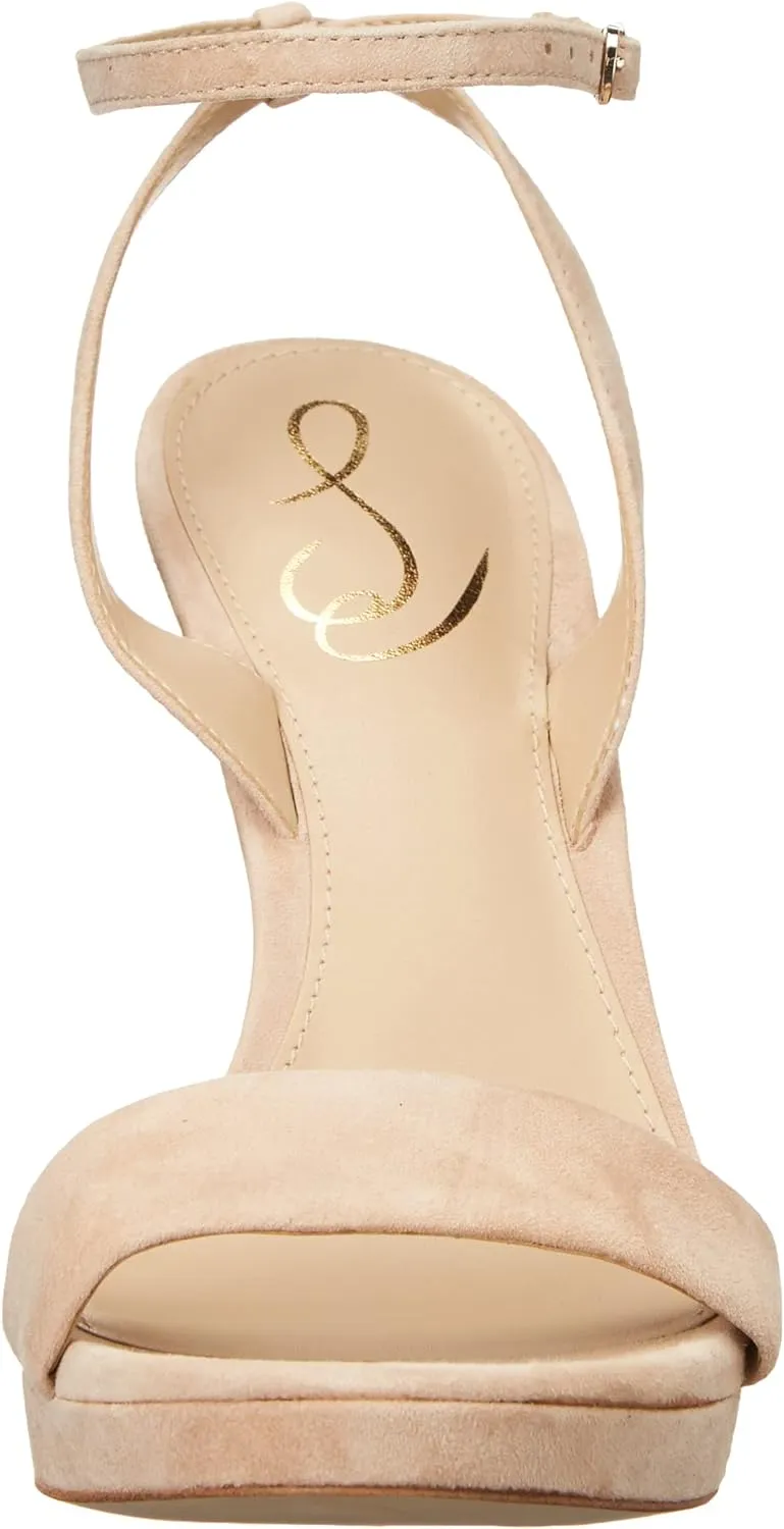 Sam Edelman Jade Cappuccino Stiletto Heel Open Toe Ankle Strap Heeled Sandals
