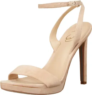 Sam Edelman Jade Cappuccino Stiletto Heel Open Toe Ankle Strap Heeled Sandals