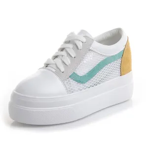 Small Size Soft Mesh Lace Thick Sole Sneakers AS84