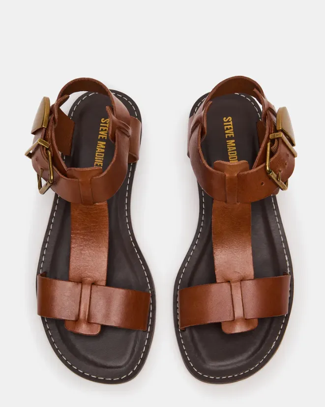 Steve Madden Brazinn Sandals - Tan Leather