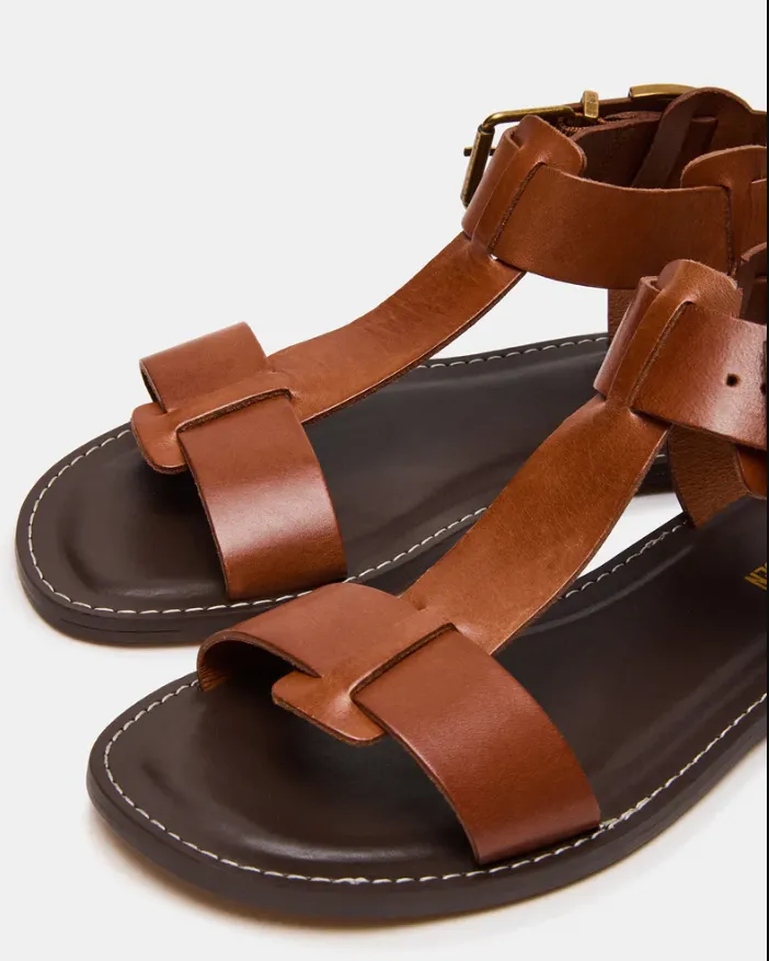 Steve Madden Brazinn Sandals - Tan Leather