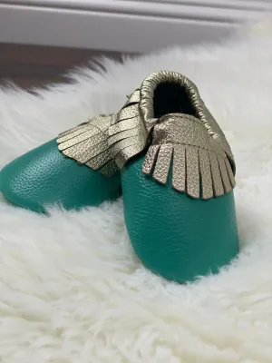 Tropic and Gold Leather Moccasins