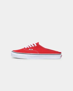 Vans Authentic Mule Canvas Slip Ons Racing Red/True