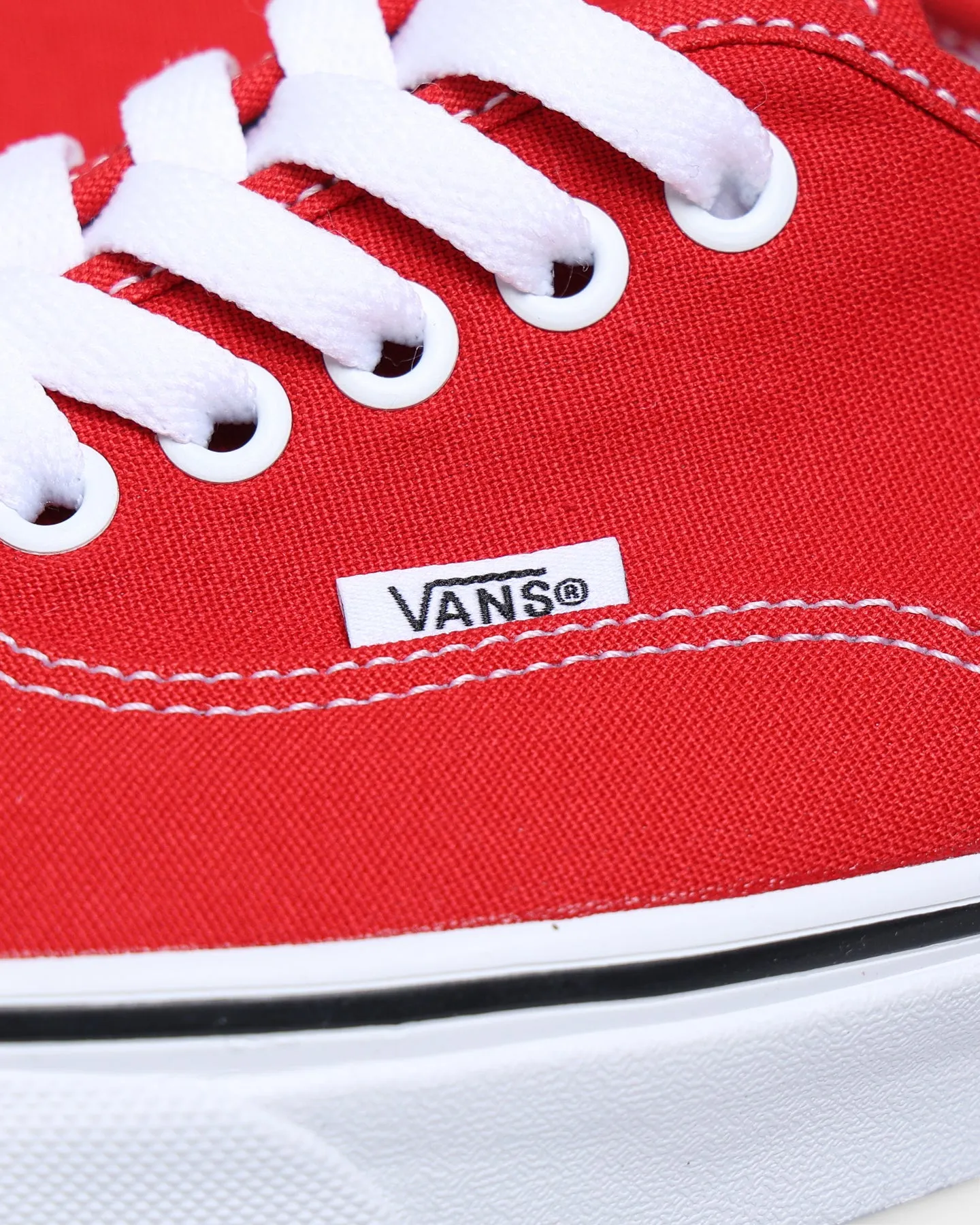 Vans Authentic Mule Canvas Slip Ons Racing Red/True
