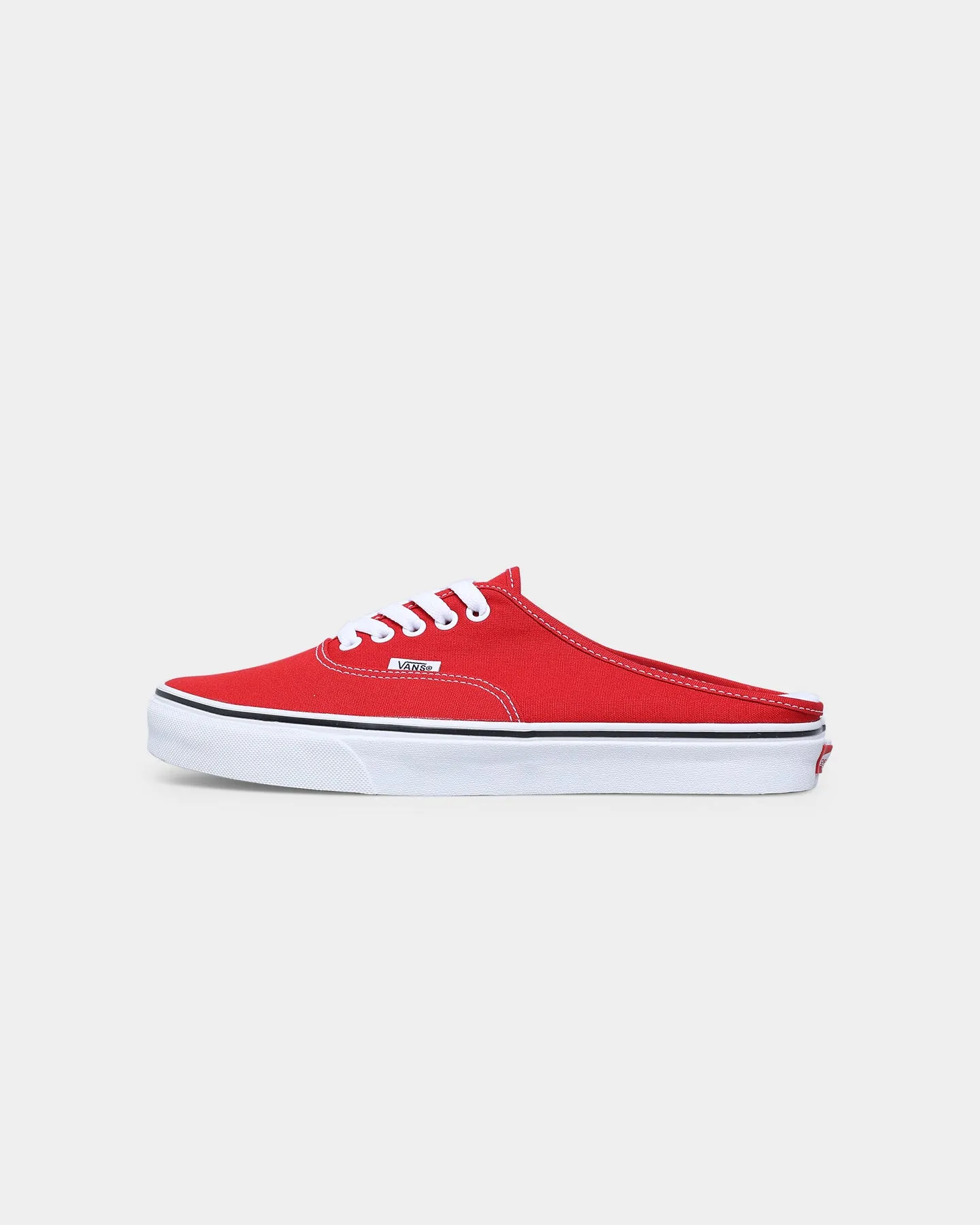 Vans Authentic Mule Canvas Slip Ons Racing Red/True