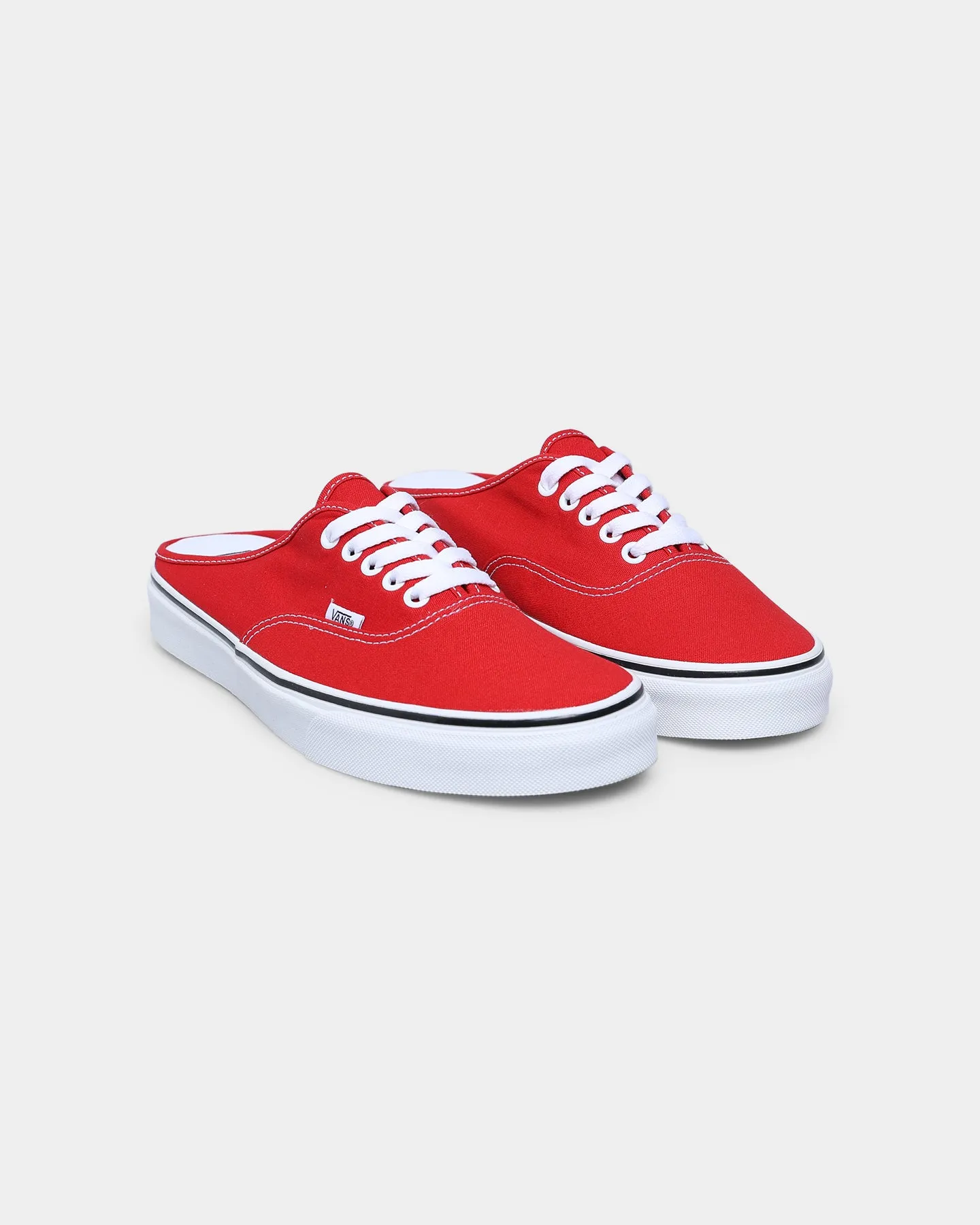 Vans Authentic Mule Canvas Slip Ons Racing Red/True