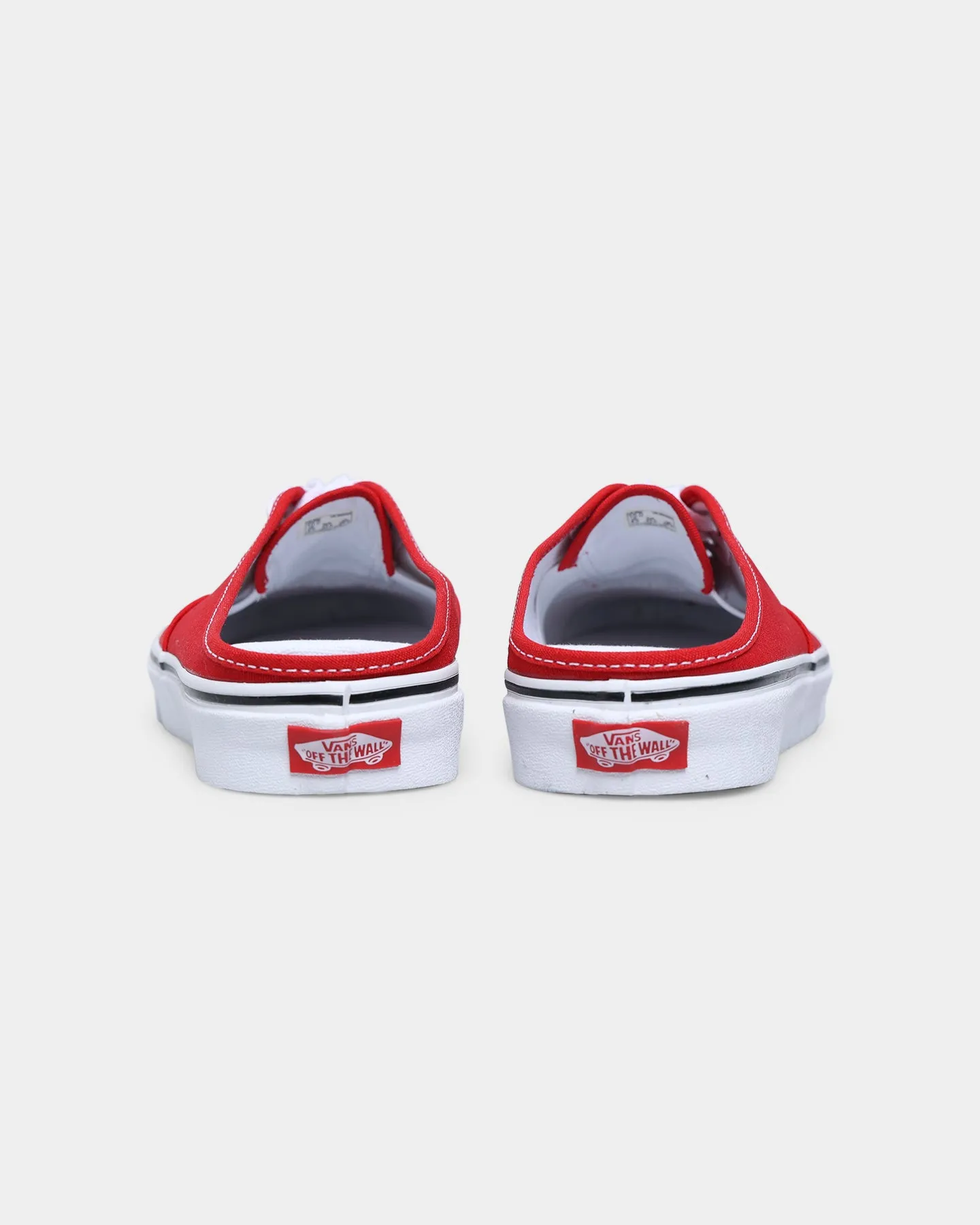 Vans Authentic Mule Canvas Slip Ons Racing Red/True