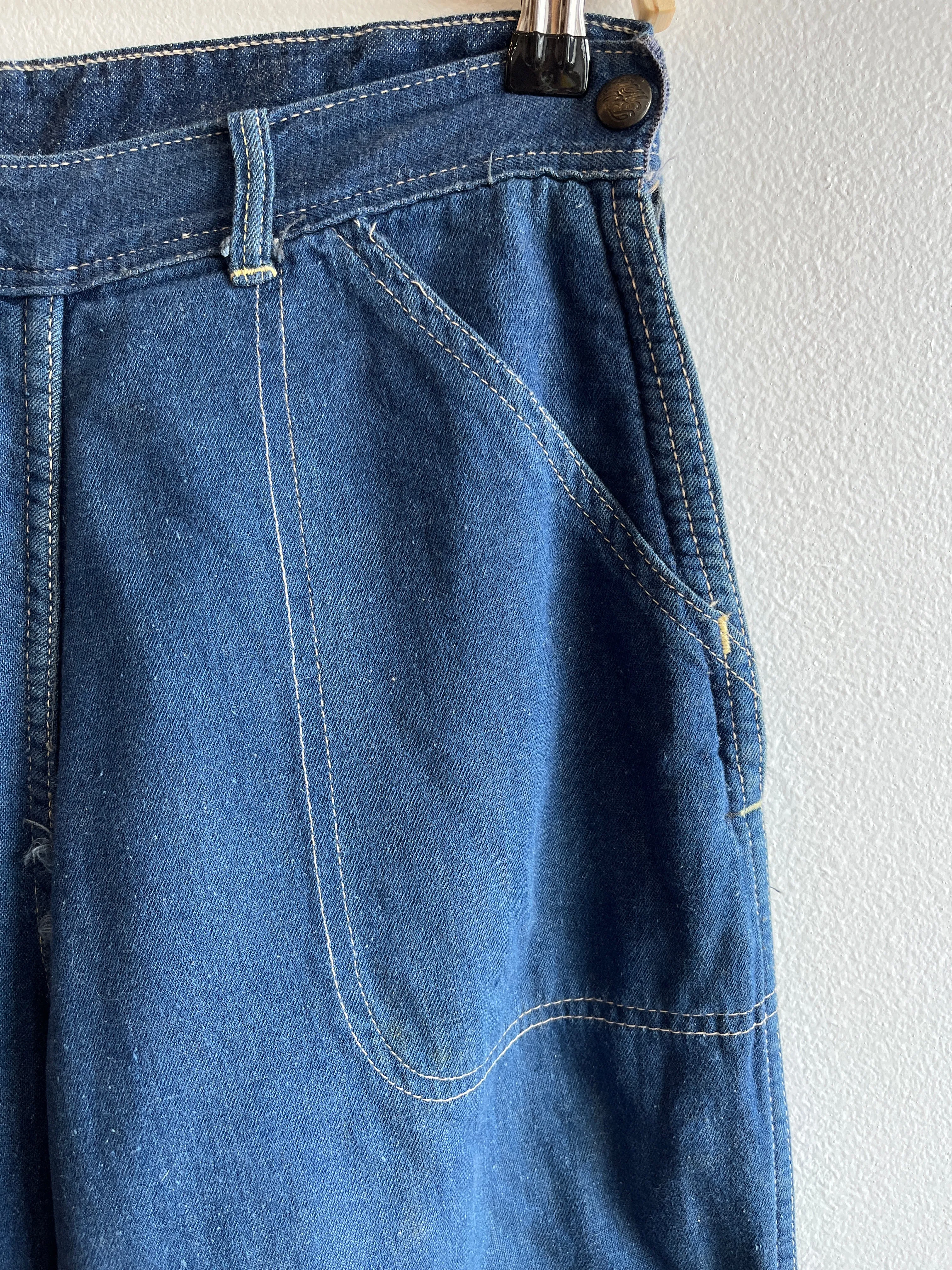 Vintage 1940/1950s Bilt-Well Flannel Lined Denim Side-Zip Jeans
