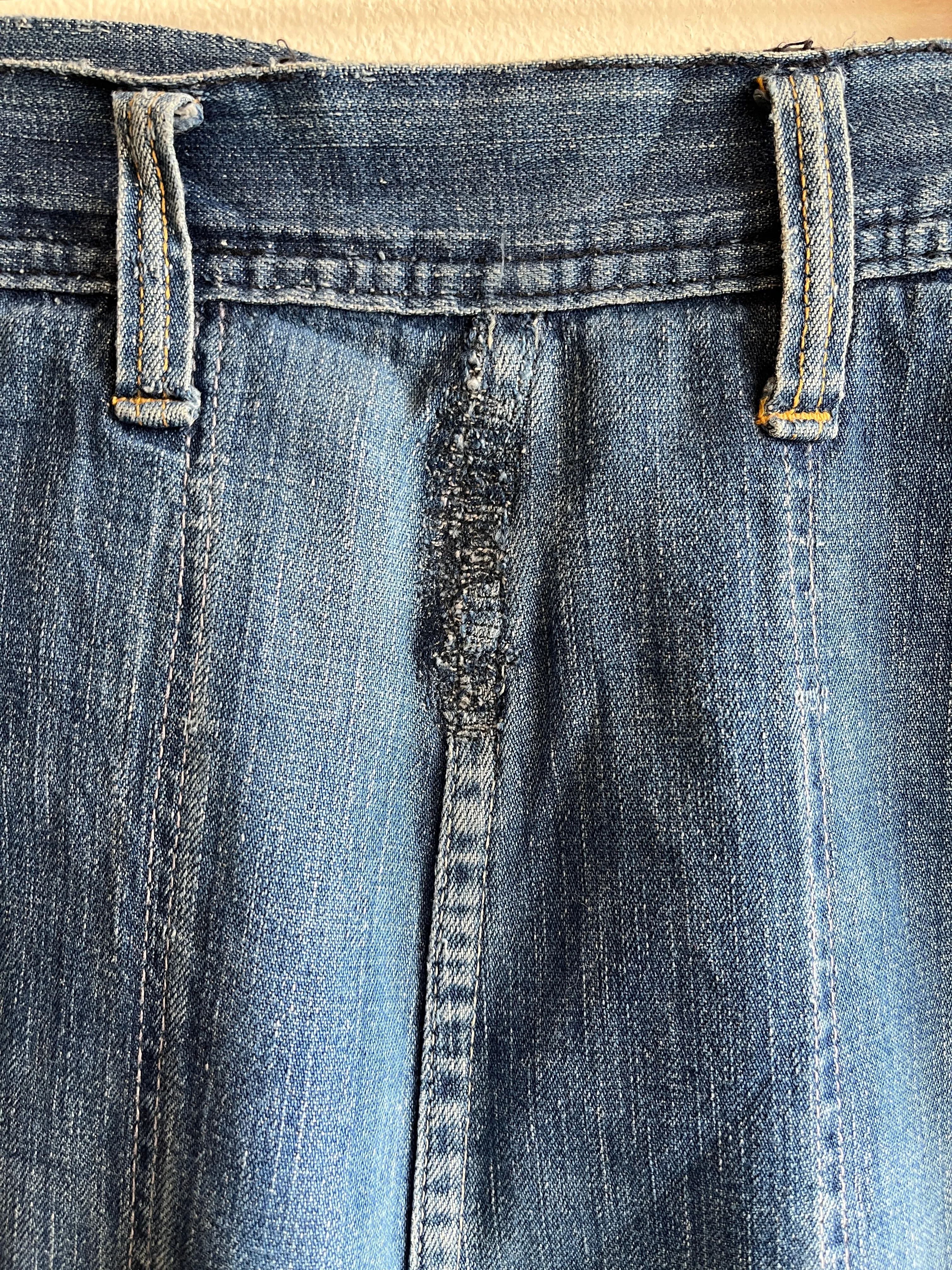 Vintage 1940/1950s Duck Head Denim Side-Zip Jeans