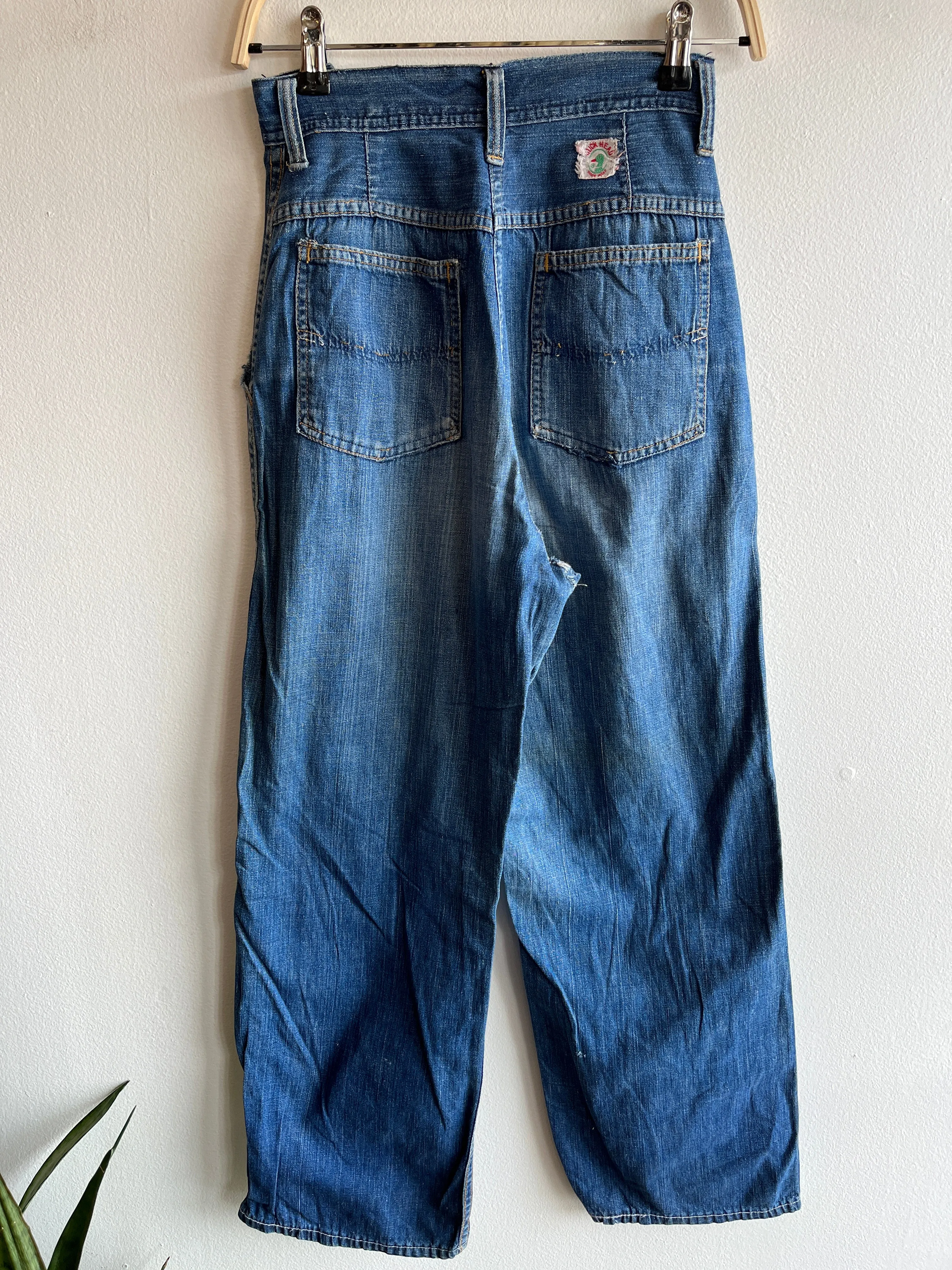 Vintage 1940/1950s Duck Head Denim Side-Zip Jeans