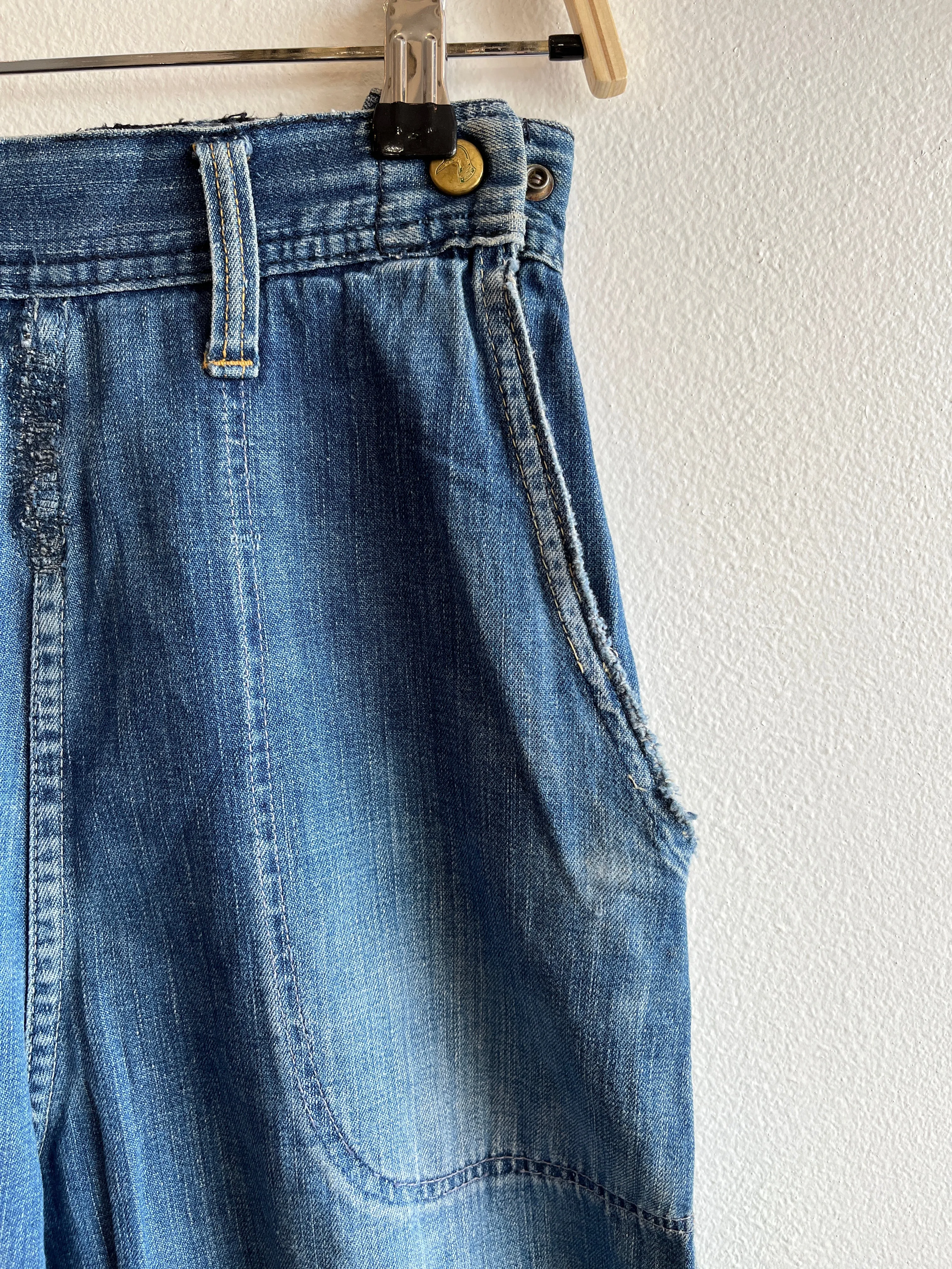 Vintage 1940/1950s Duck Head Denim Side-Zip Jeans