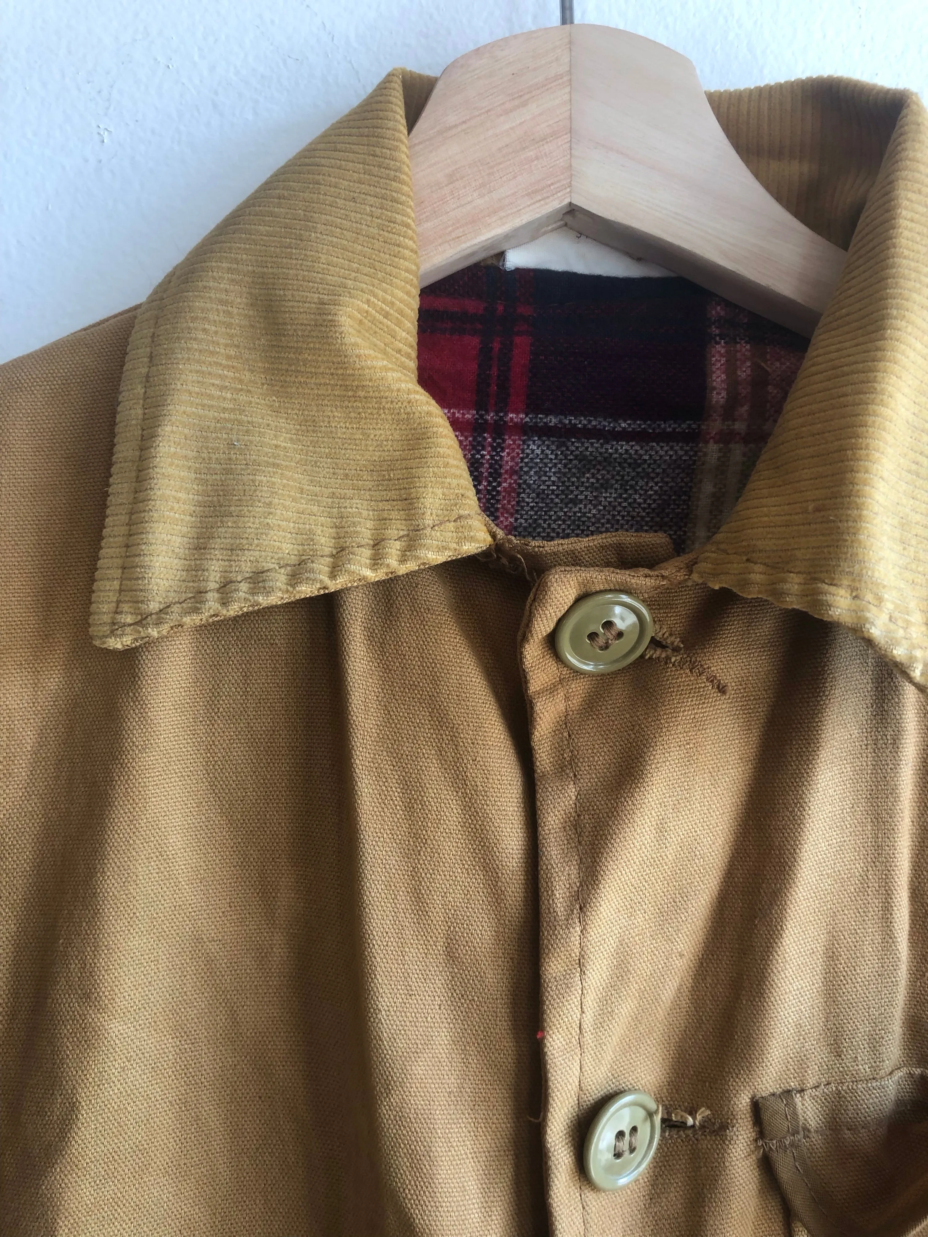 Vintage 1970s Kids Red Head Hunting Jacket